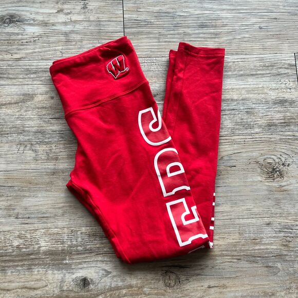 UW Madison Leggings Wisconsin Red White Badgers LoudMouth School Spirit S/M - Picture 10 of 10